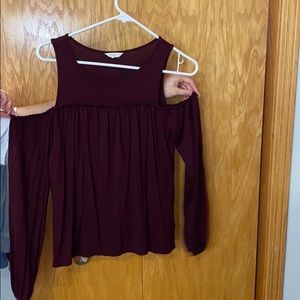 cute opened shoulder blouse
